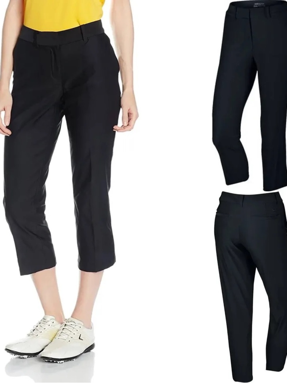 Nike Golf Dri-FIT Women’s Size 2 Black Cropped Capri Golf Pants
